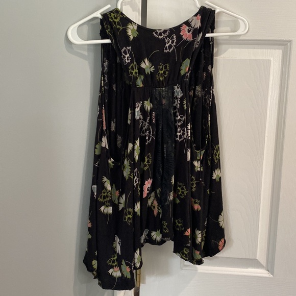 Free People Black Print Swing Tank Top - Picture 2 of 6